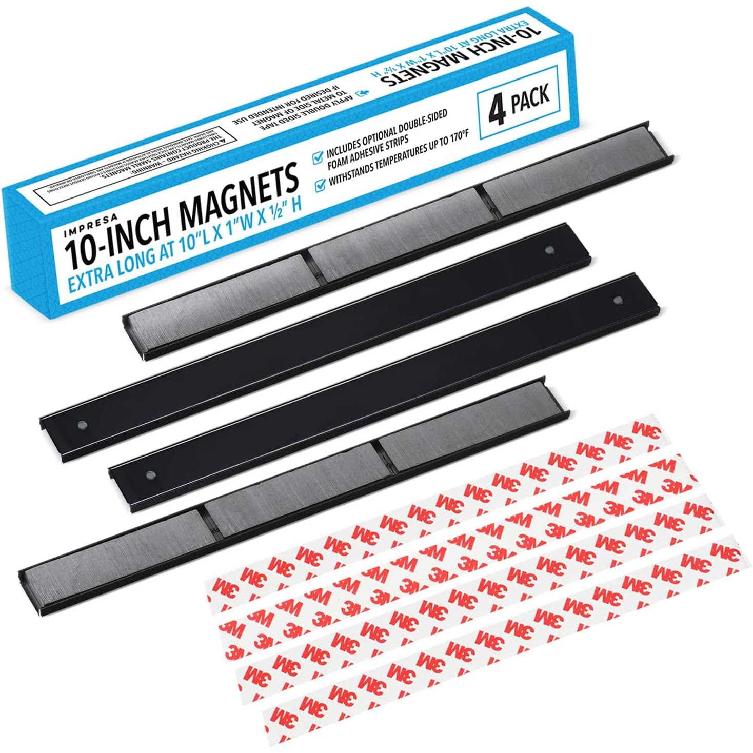 Impresa Extra Long Magnets with Optional Adhesive Back for Fireplace Blocker Blanket Fireplace Insulation