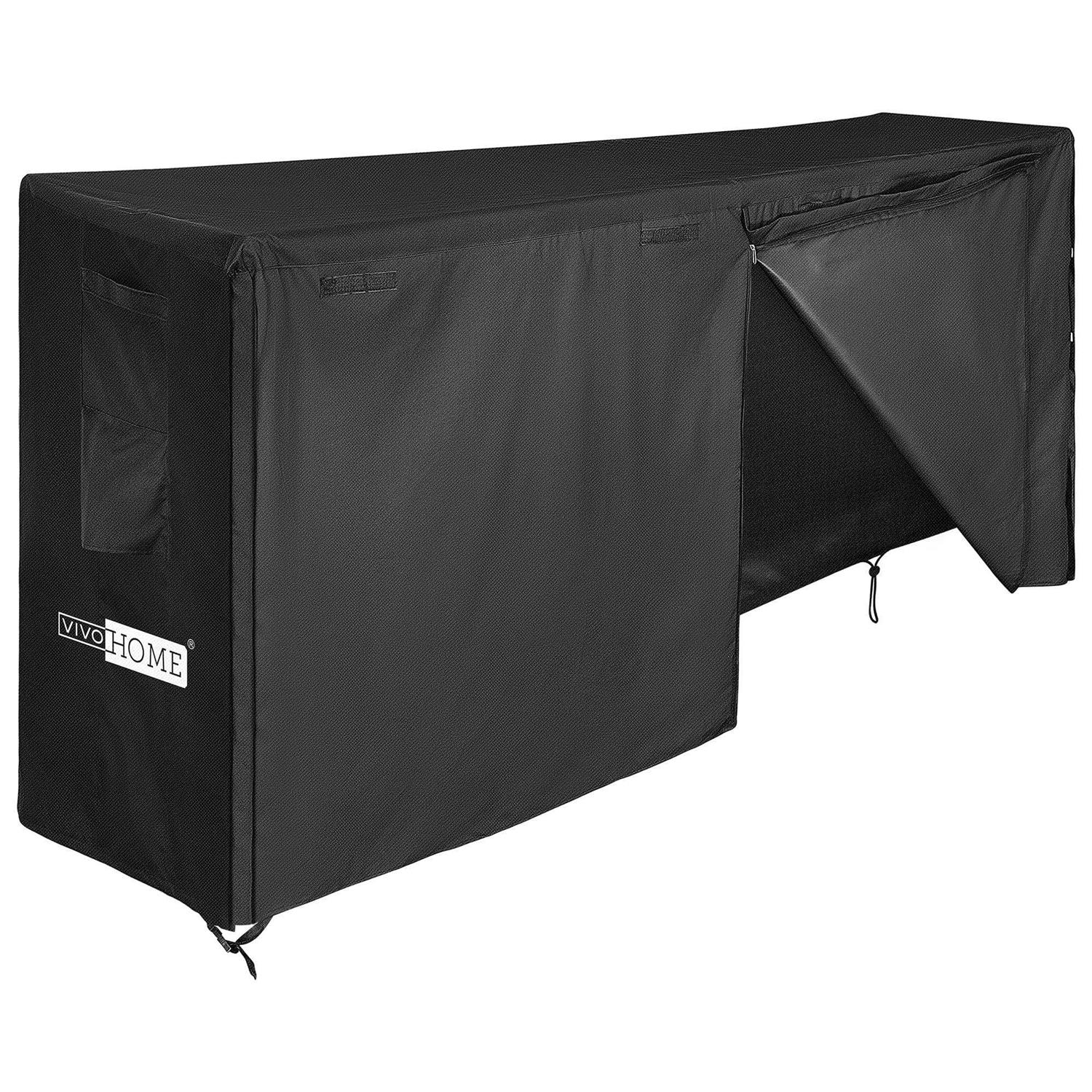 Vivohome Waterproof Log Rack Cover Heavy Duty 600D Oxford Outdoor Firewood Storage Cover