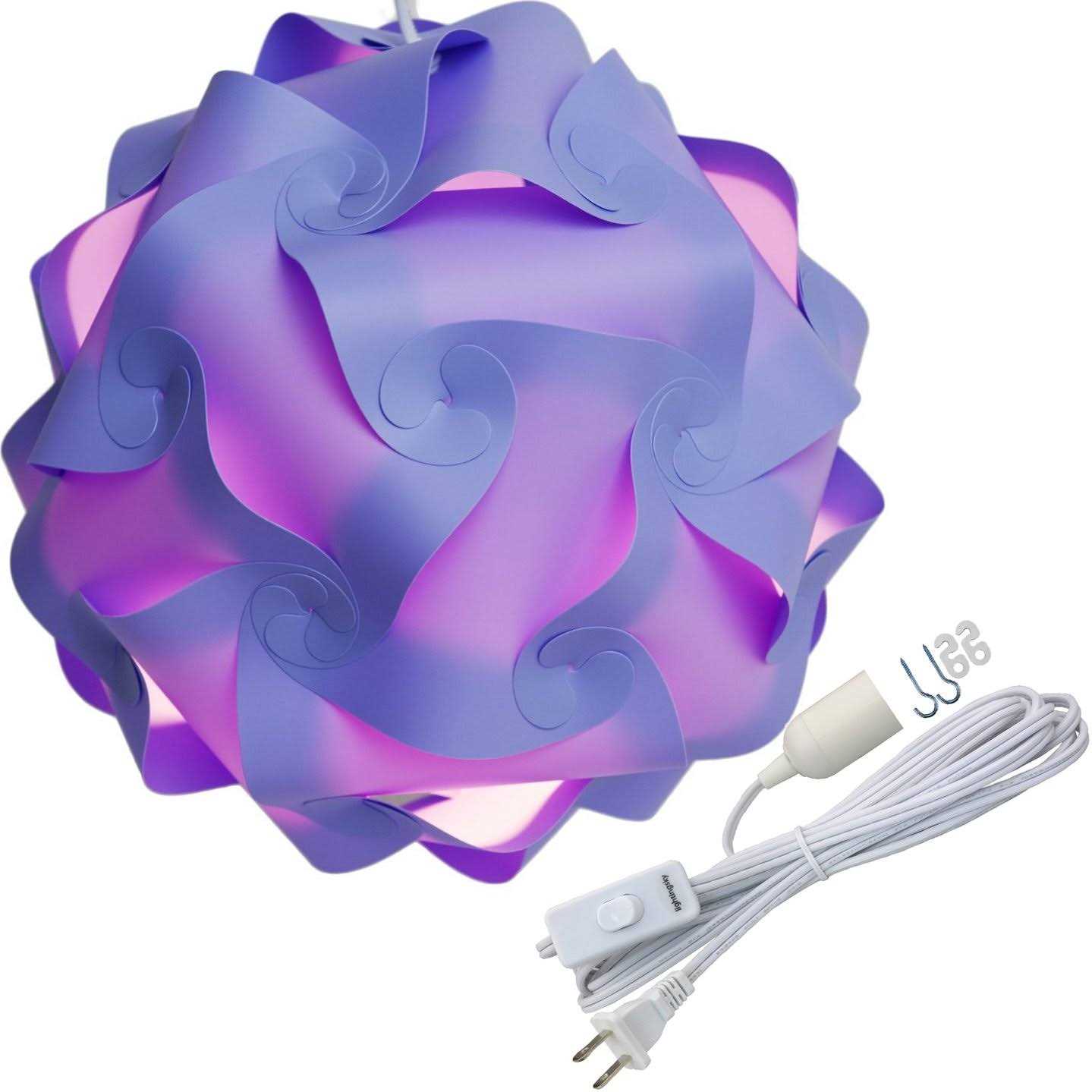 Lightingsky Ceiling Pendant DIY IQ Jigsaw Puzzle Lamp Shade Kit with 40 Inch Hanging Cord