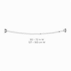 Zenith 35633hbp Aluminum Tension Curved Shower Rod