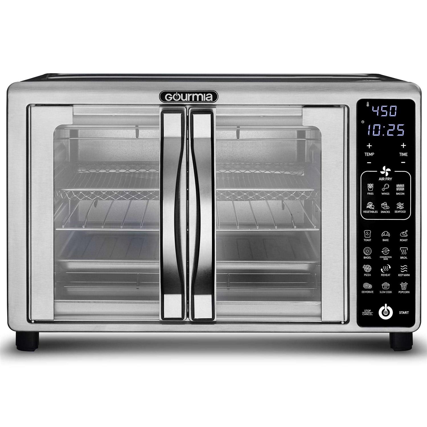 Gourmia Digital Air Fryer Toaster Oven with Single-Pull French Doors