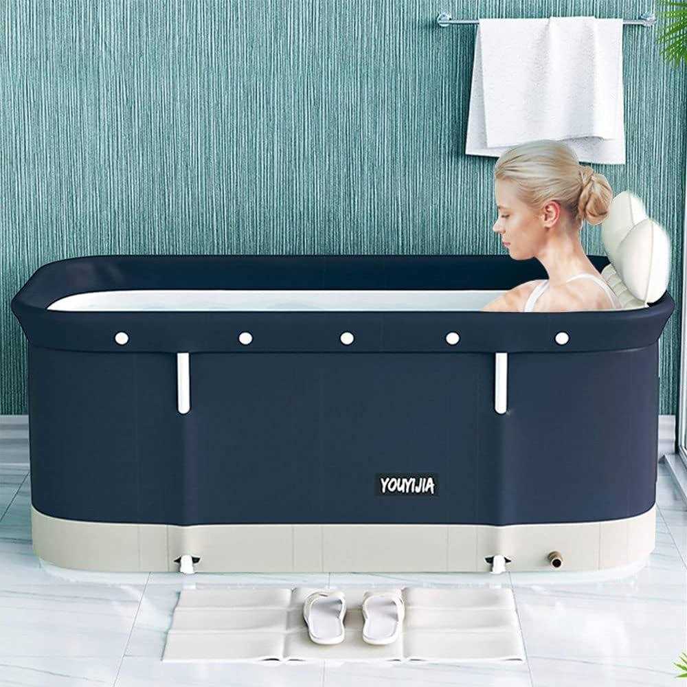 47 Inch W Weylan Tec Foldable Bath Tub Wide Bathtub With Bath Pillow Bath Seat