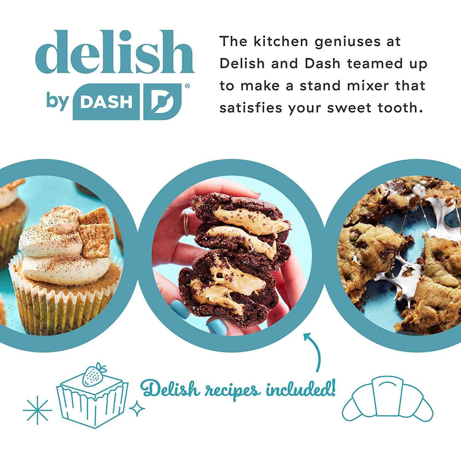 Delish by Dash Compact Stand Mixer