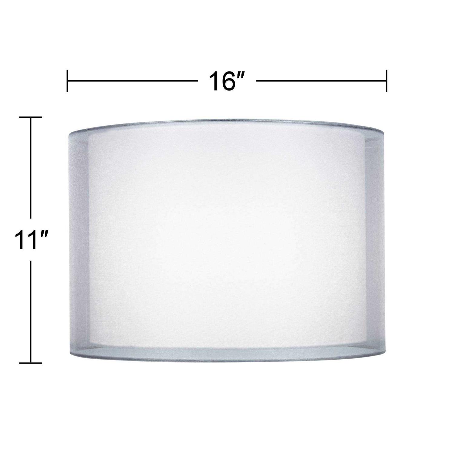 Springcrest Silver and White Double Sheer Shade 12x12x9