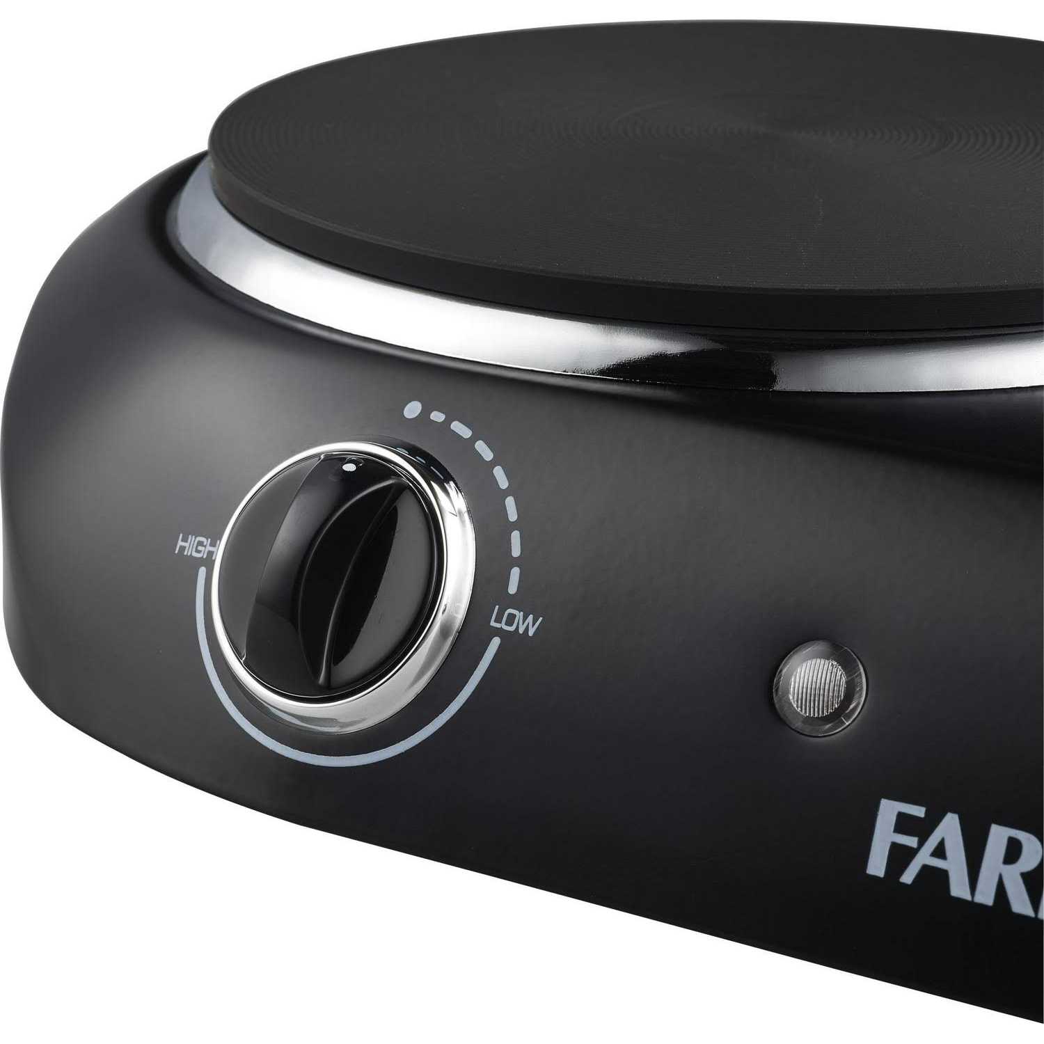 Farberware Royalty 1800 W Double Burner Black Electric Cooktop