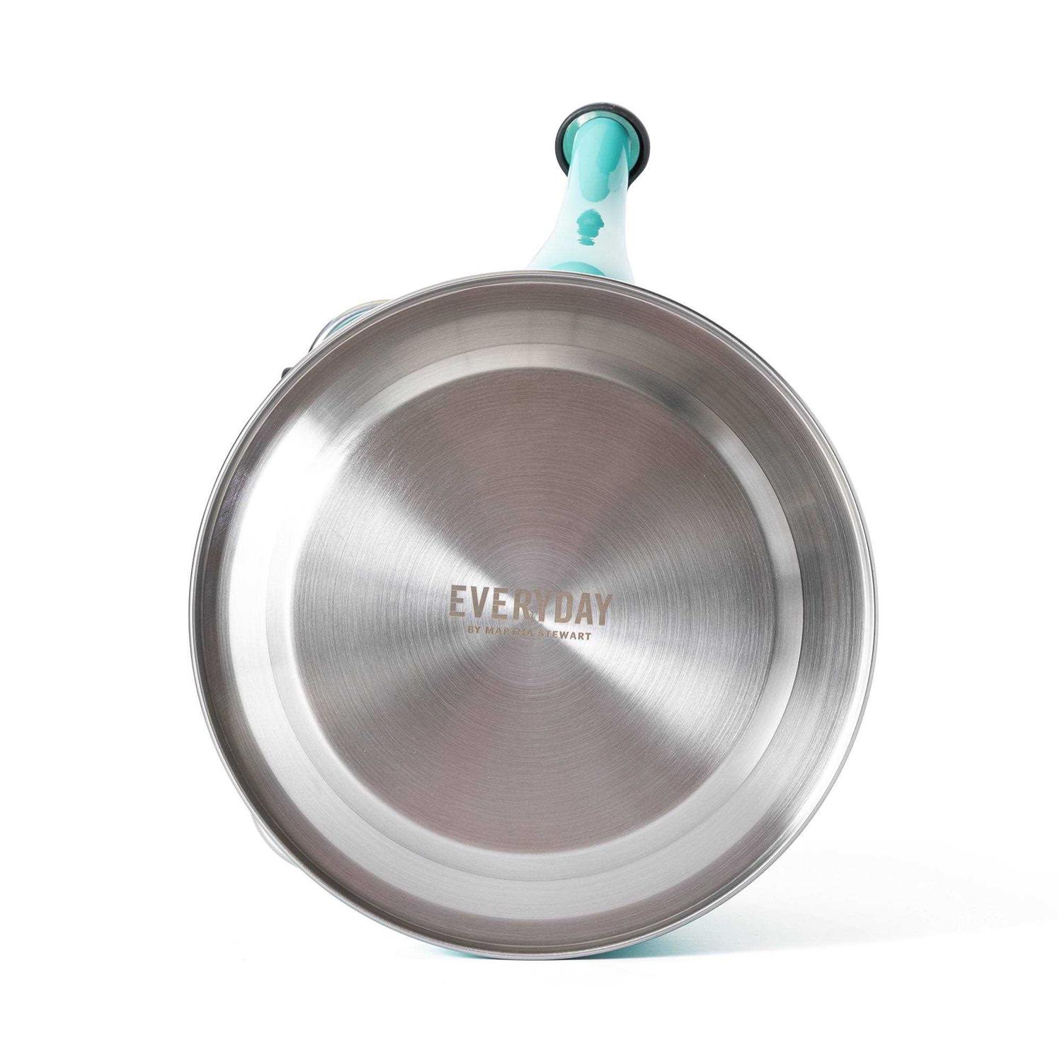 Martha Stewart Everyday Lily Pond 2.2-Quart Stainless Steel Tea Kettle with Lid