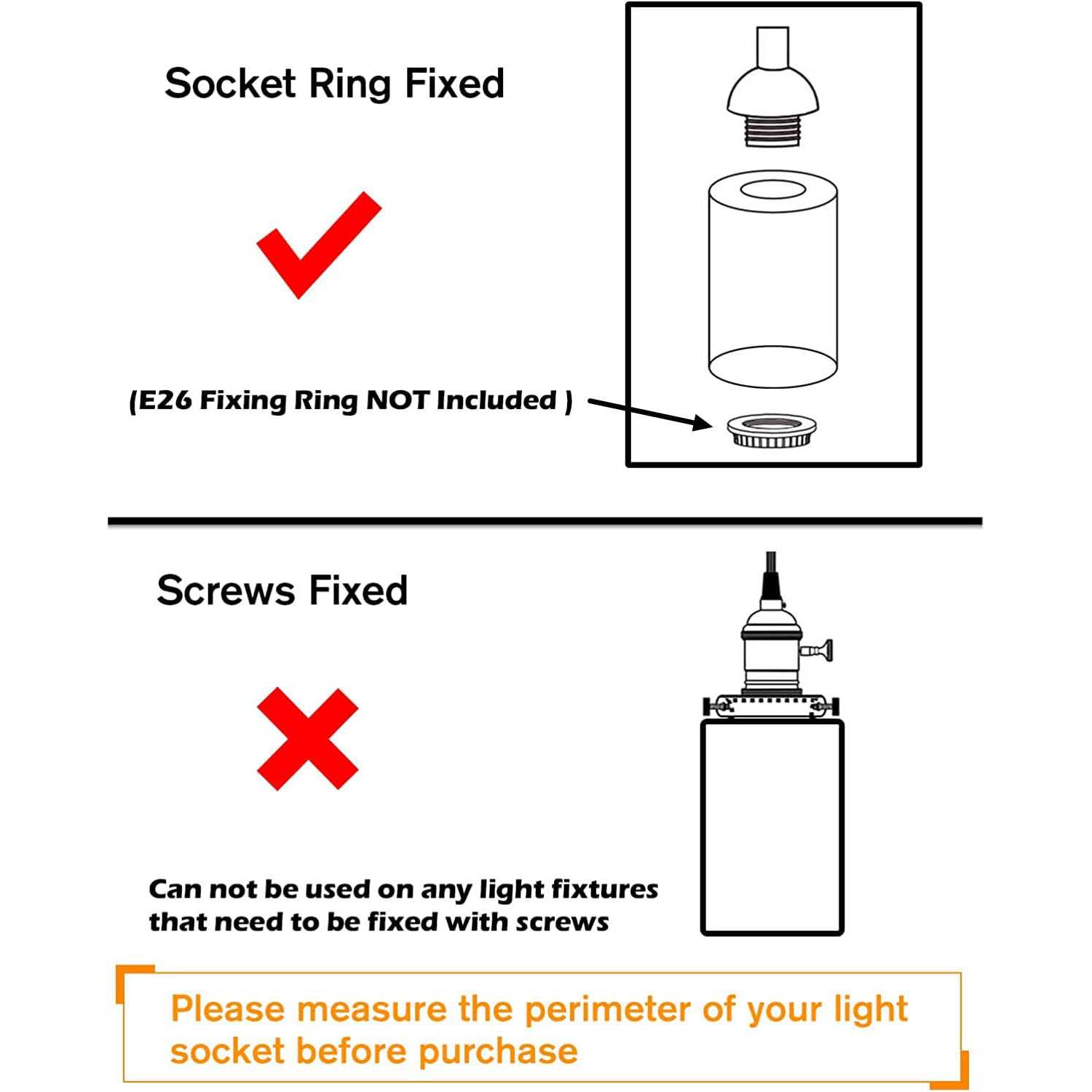 SGLED Bubble Glass Lamp Shade Seeded Glass Shades Replacement Light Fixture with 1-5/8 Inch Fitter