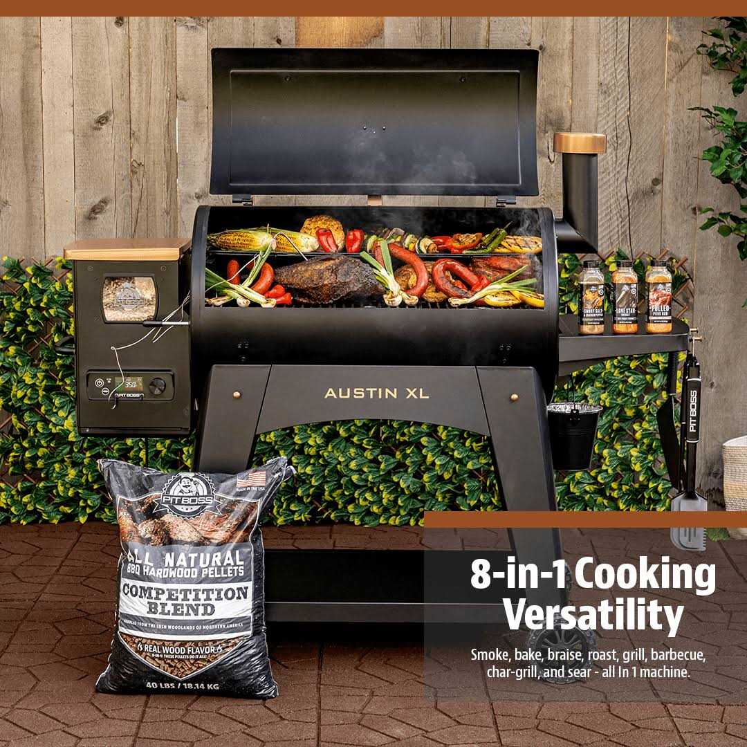 Pit Boss Austin XL 1000 Sq in Wood Fired Pellet Grill and Smoker Onyx Series
