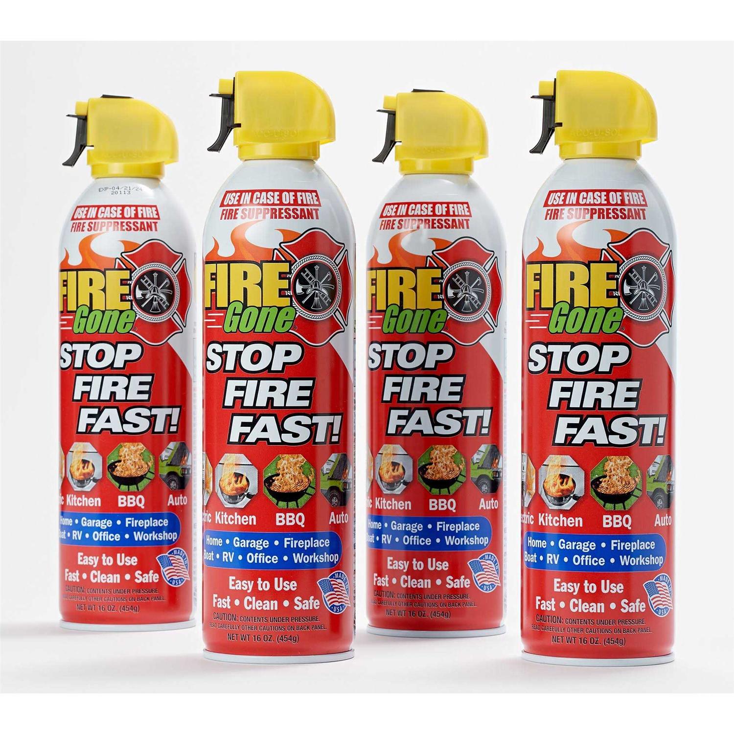 Fire Gone Set of 16-oz Fire Suppressant Spray Cans