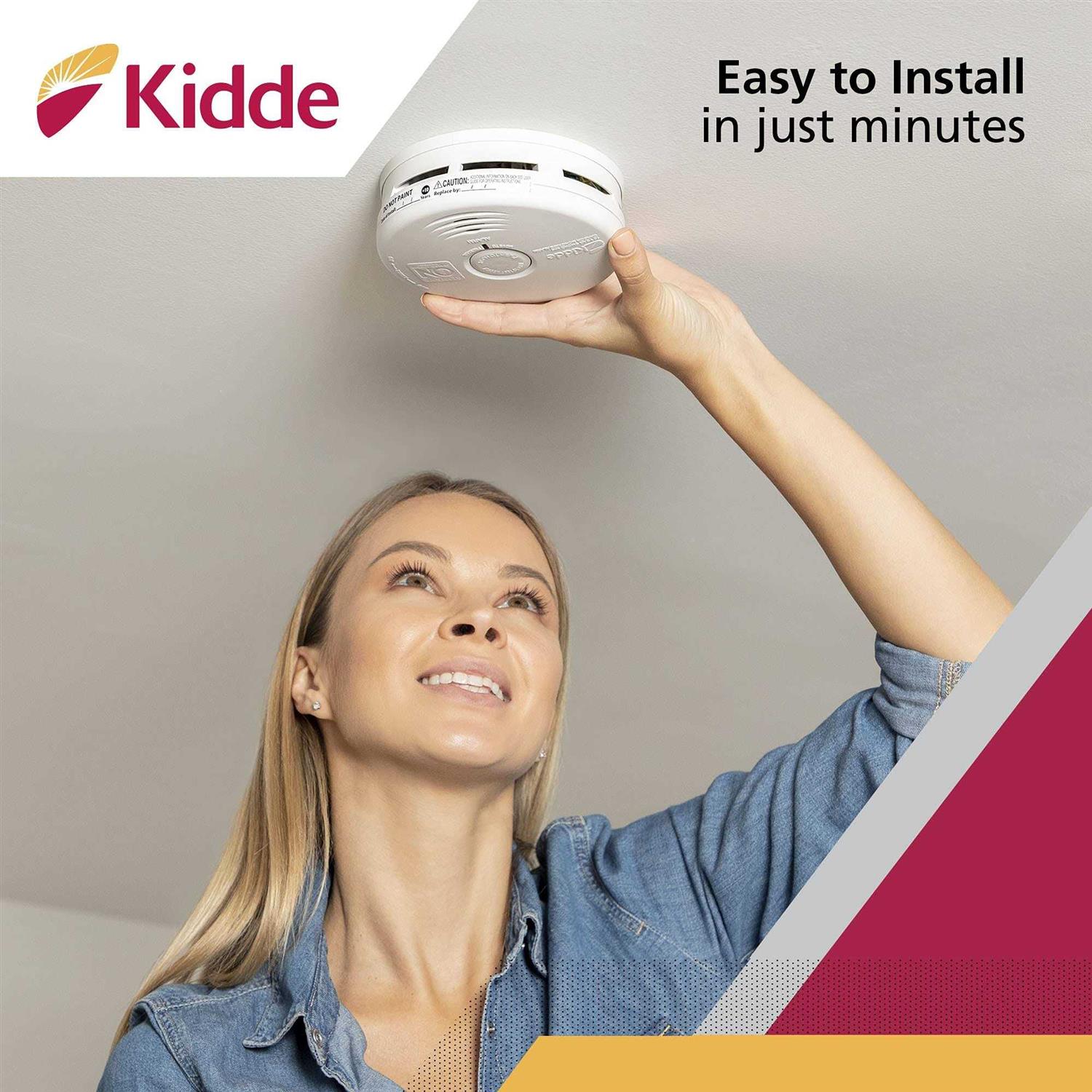 Kidde P3010K-CO Worry-Free Kitchen Smoke and Carbon Monoxide Alarm with 10 Year Sealed Battery