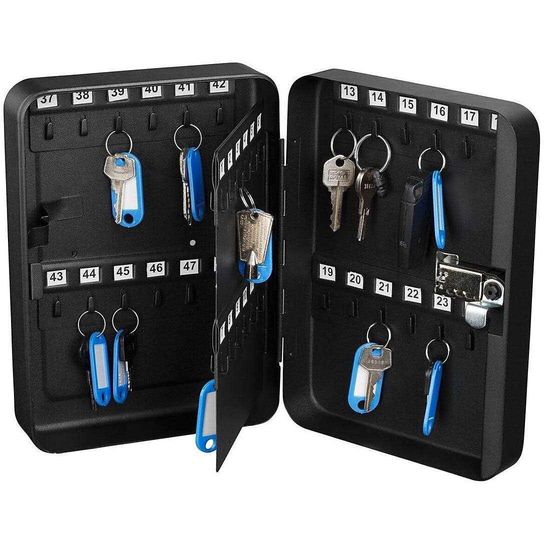 AdirOffice 48-Key Steel Secure Key Cabinet with Combination Lock