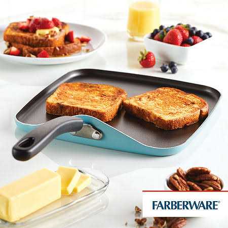 Farberware Cookstart Aluminum DiamondMax Nonstick Square Griddle