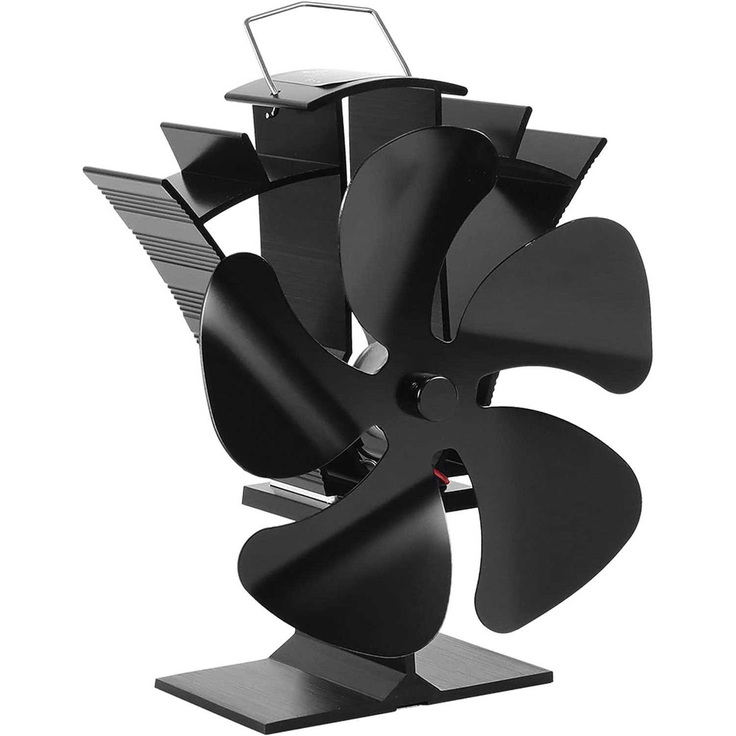 Voda 5 Blades Wood Stove Fan Newly designed Small Heat Powered Fans Fireplace Ec