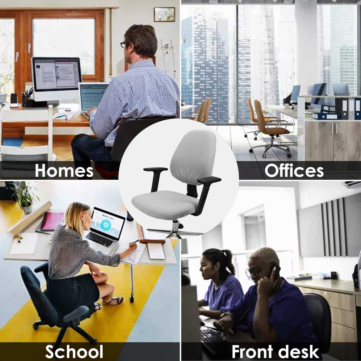 Yikko Soft Stretch Spandex Chair Seat Slipcover And Backrest Cover