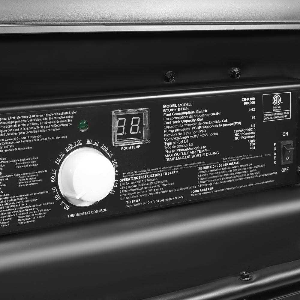 XtremepowerUS 100K BTU Kerosene/Diesel Forced Air Portable Space Heater with Automatic Shutoff and Thermostat