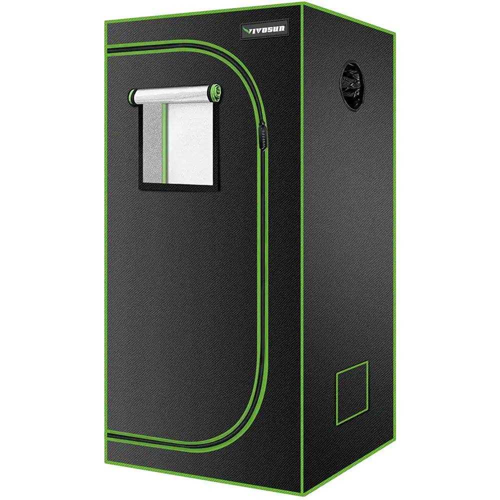 VIVOSUN Mylar Hydroponic Grow Tent with Observation Window and Floor Tray for Indoor Plant Growing