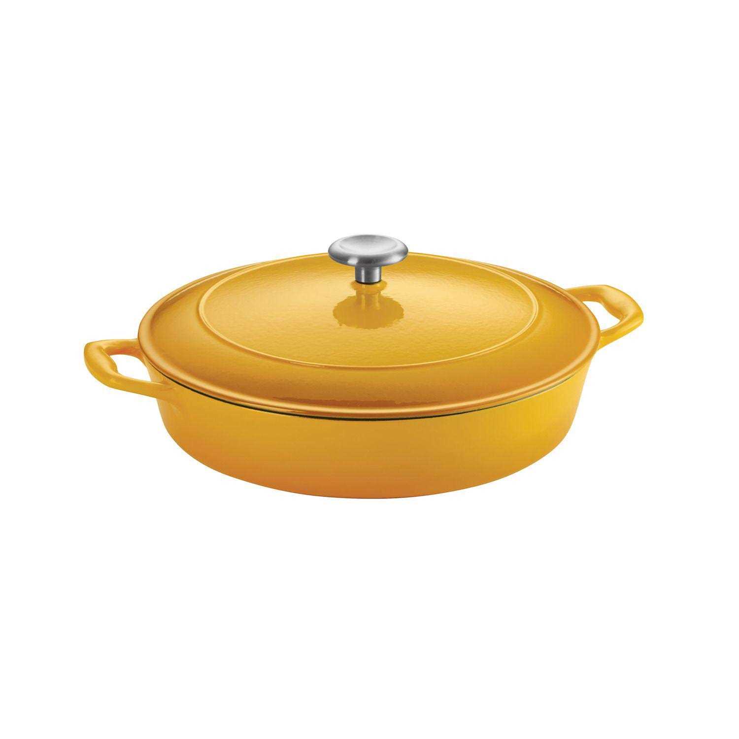 Tramontina Gourmet 4-qt. Enameled Cast Iron Covered Braiser