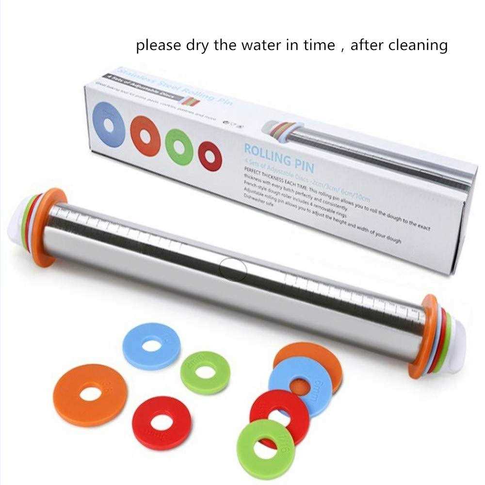 AMUZHI Rolling Pin nonstick and Silicone Baking Pastry Mat combo kit