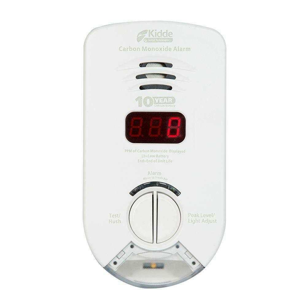 Kidde 10-Year Worry Free Plug-In Carbon Monoxide Detector with Battery Backup Digital Display and Safety Light