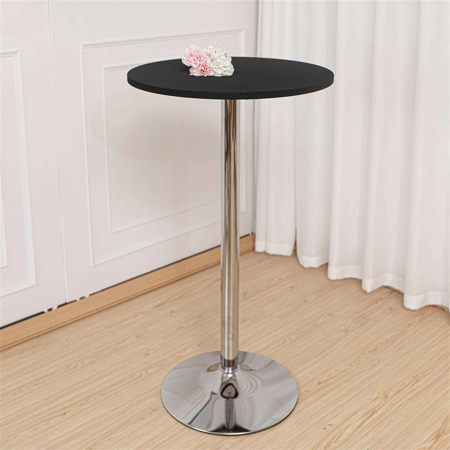 WXYSHOME 30 inches Round Table Topper Cap Spandex Fitted Cocktail Tablecloth Tight Stretchable Elastic for Weddings Banquets Events