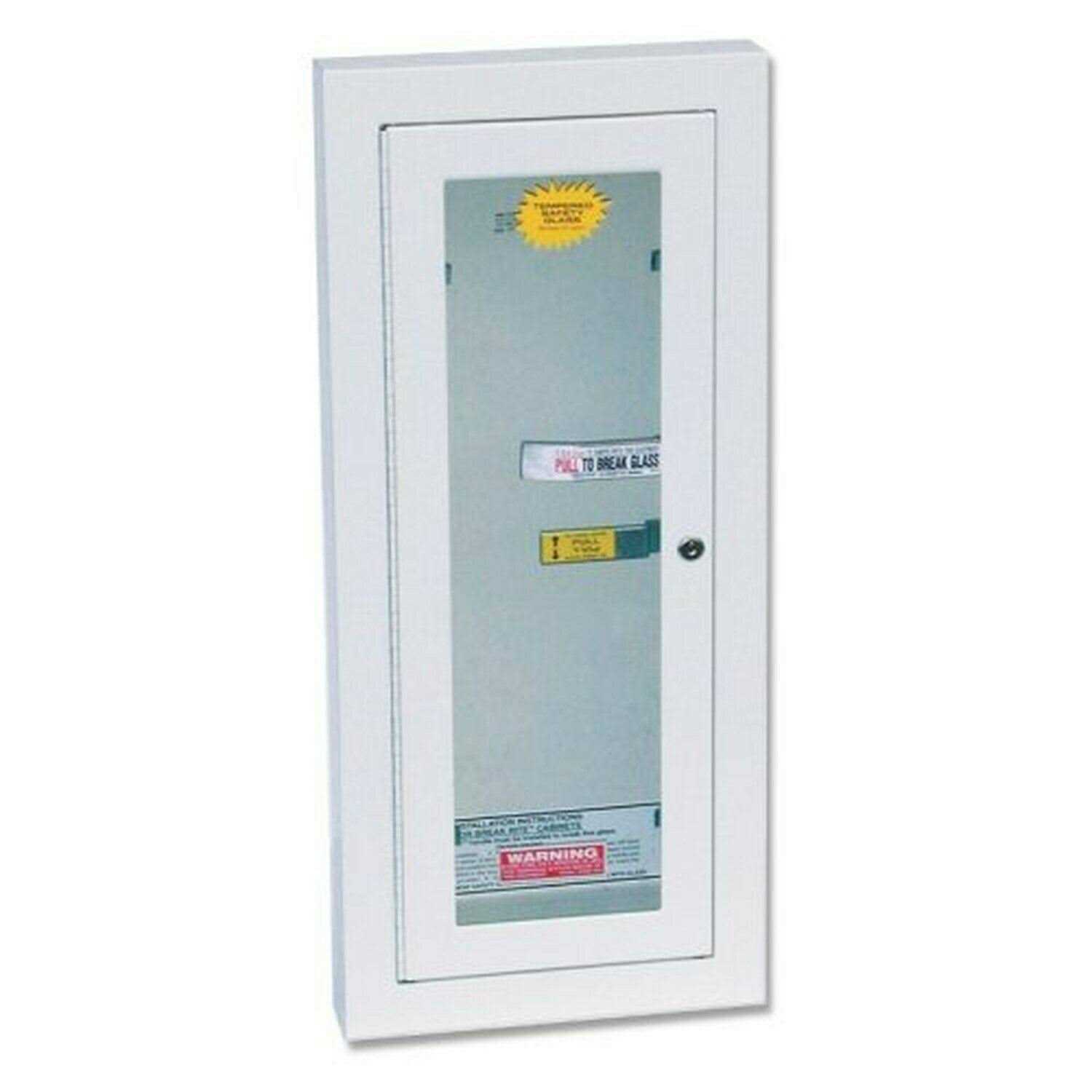 Kidde KF7022B Fire Extinguisher Cabinet Semi-Recessed Mount w/Lock