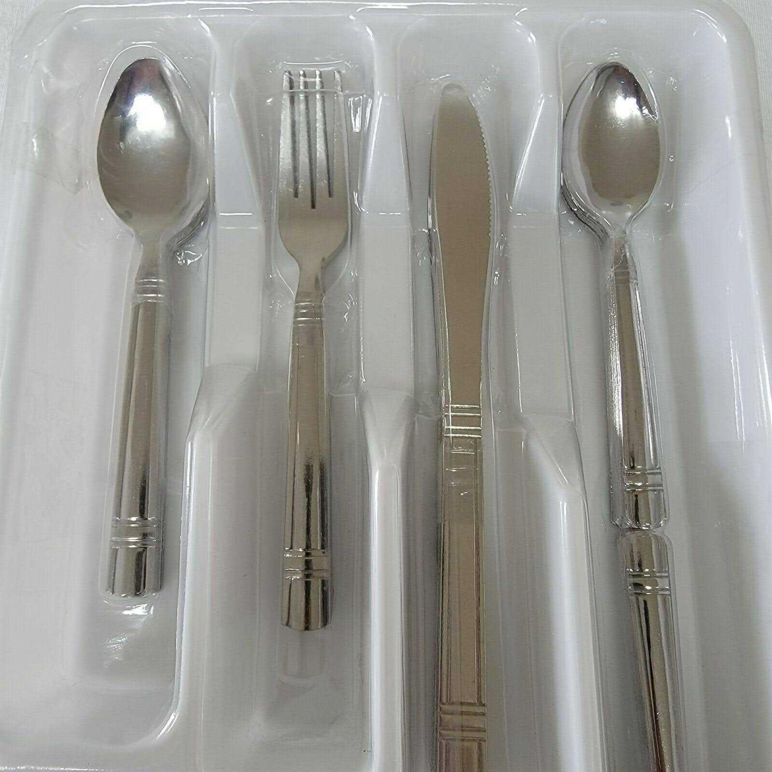 Mainstays Elena Stainless Steel Flatware & Organizer Tray Set
