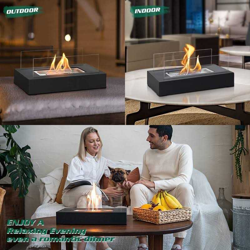 BRIAN & DANY Tabletop Portable Ethanol Fireplace
