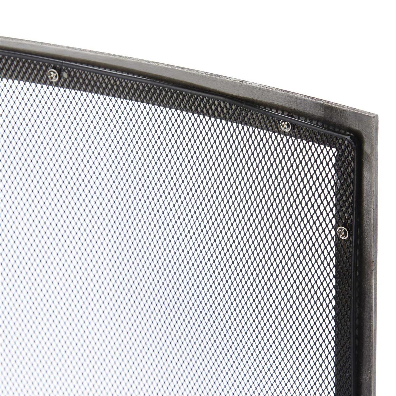 Uniflame Single Panel Curved Pewter Screen S-1613