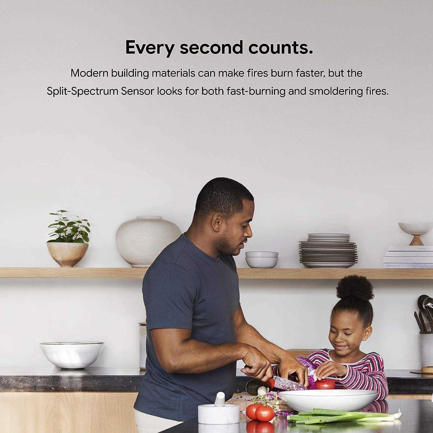 Nest Protect 2nd Gen S3000BWES Battery Smoke and Carbon Monoxide Alarm