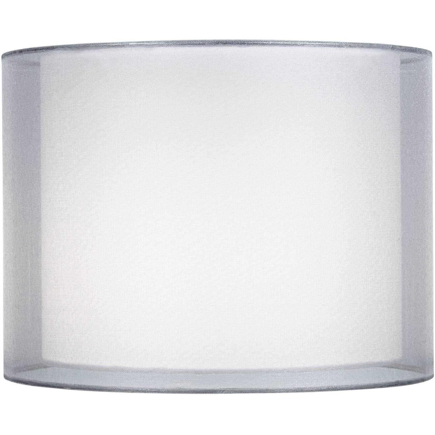 Springcrest Silver and White Double Sheer Shade 12x12x9