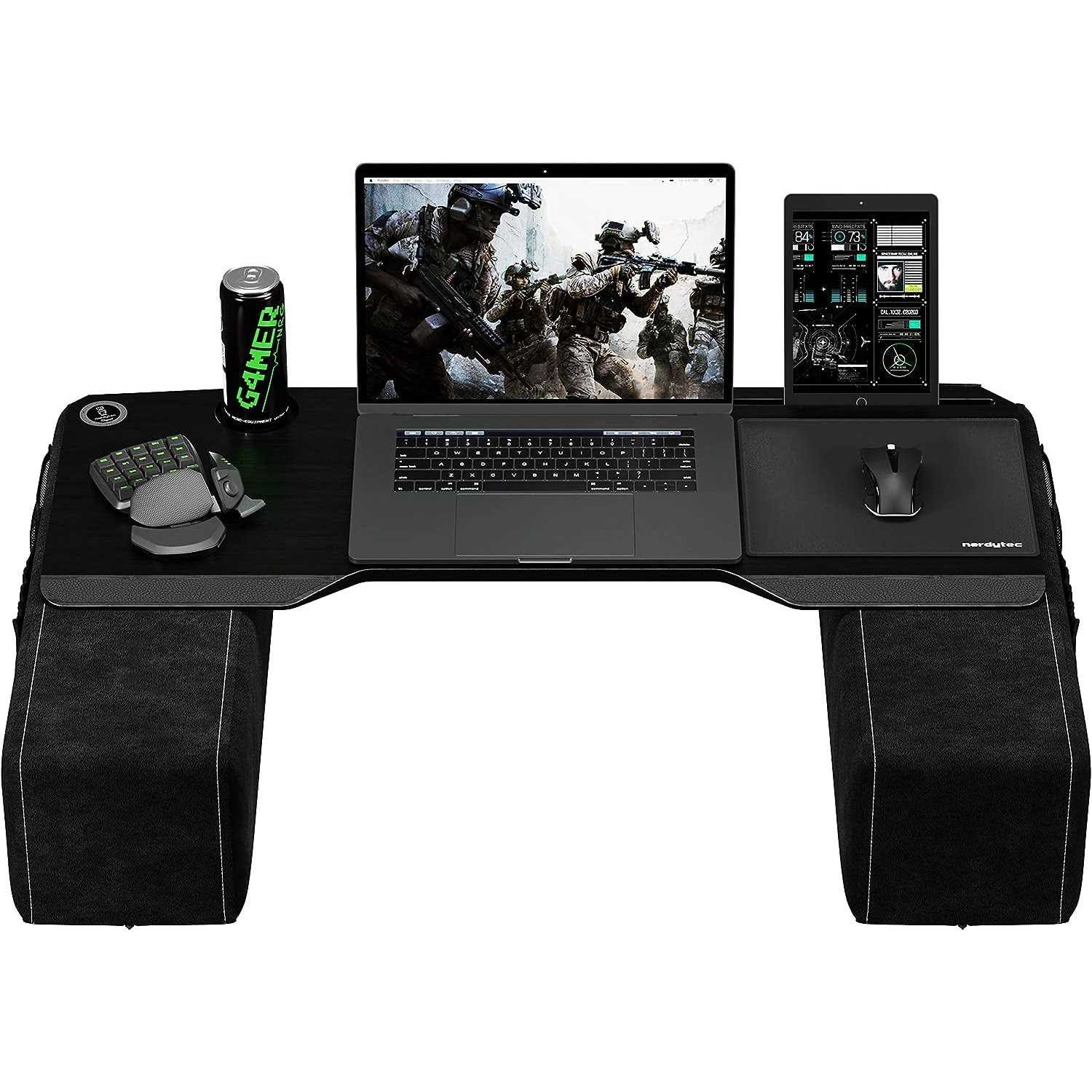 Couchmaster CYBOSS Extra Wide Ergonomic Couch Desk/Lap Desk for Notebooks or Wireless Periphery with Pillows