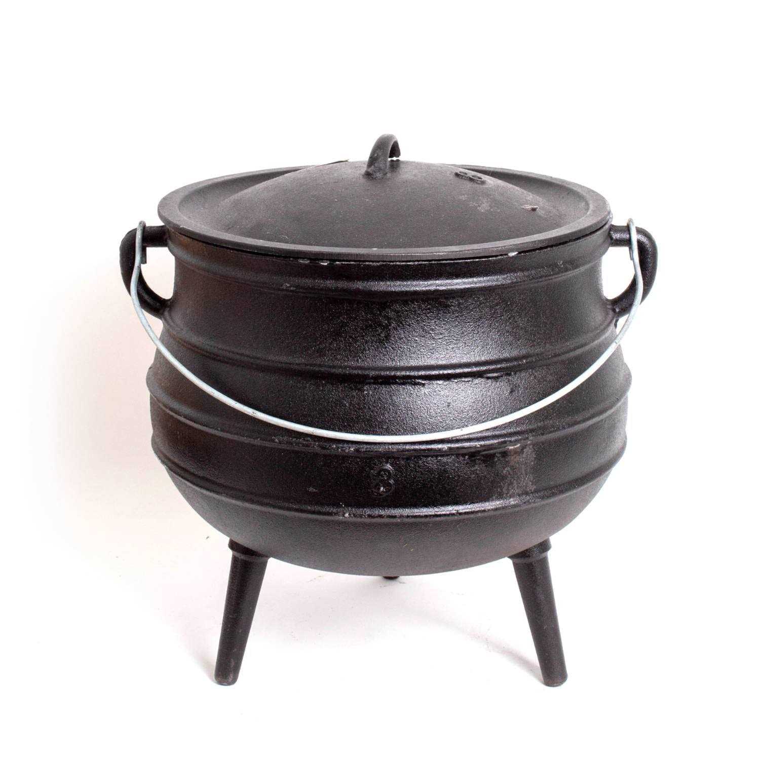 Lehman’s Campfire Cooking Kettle Pot Cast Iron Potje Dutch Oven with 3 Legs and Lid