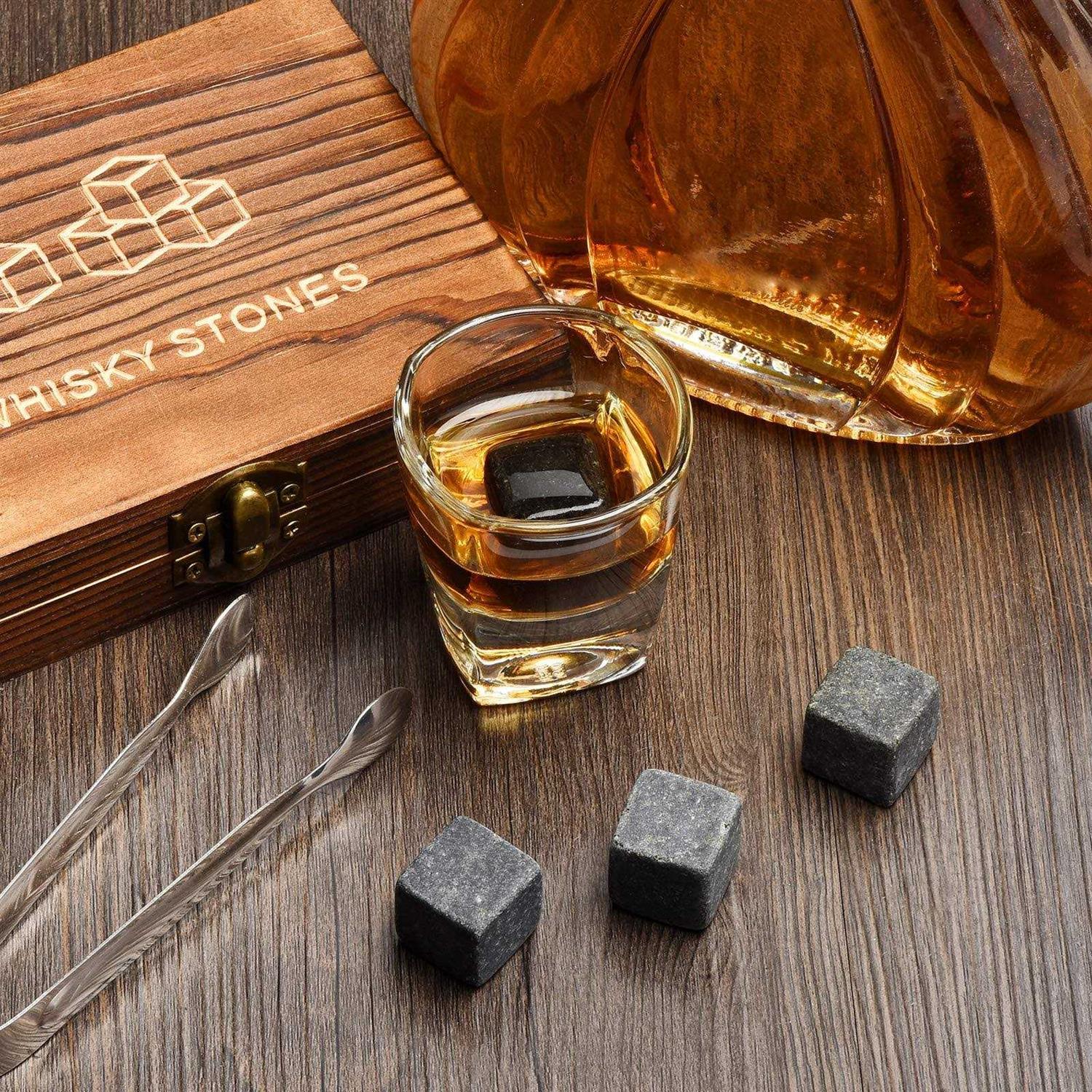 Whiskey Stones Whiskey Stone Gift Set 9 Granite Whisky Rocks Burbon Gifts Coo