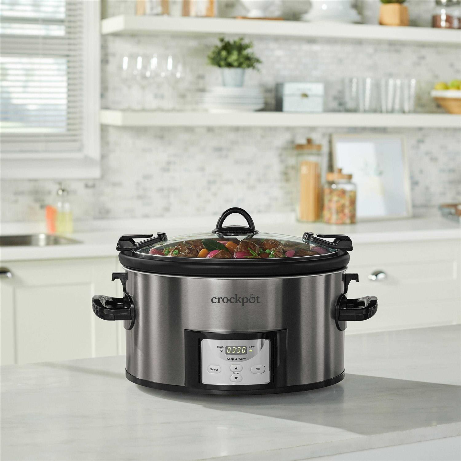 Crock Pot 7qt Cook & Carry Programmable Easy-Clean Slow Cooker