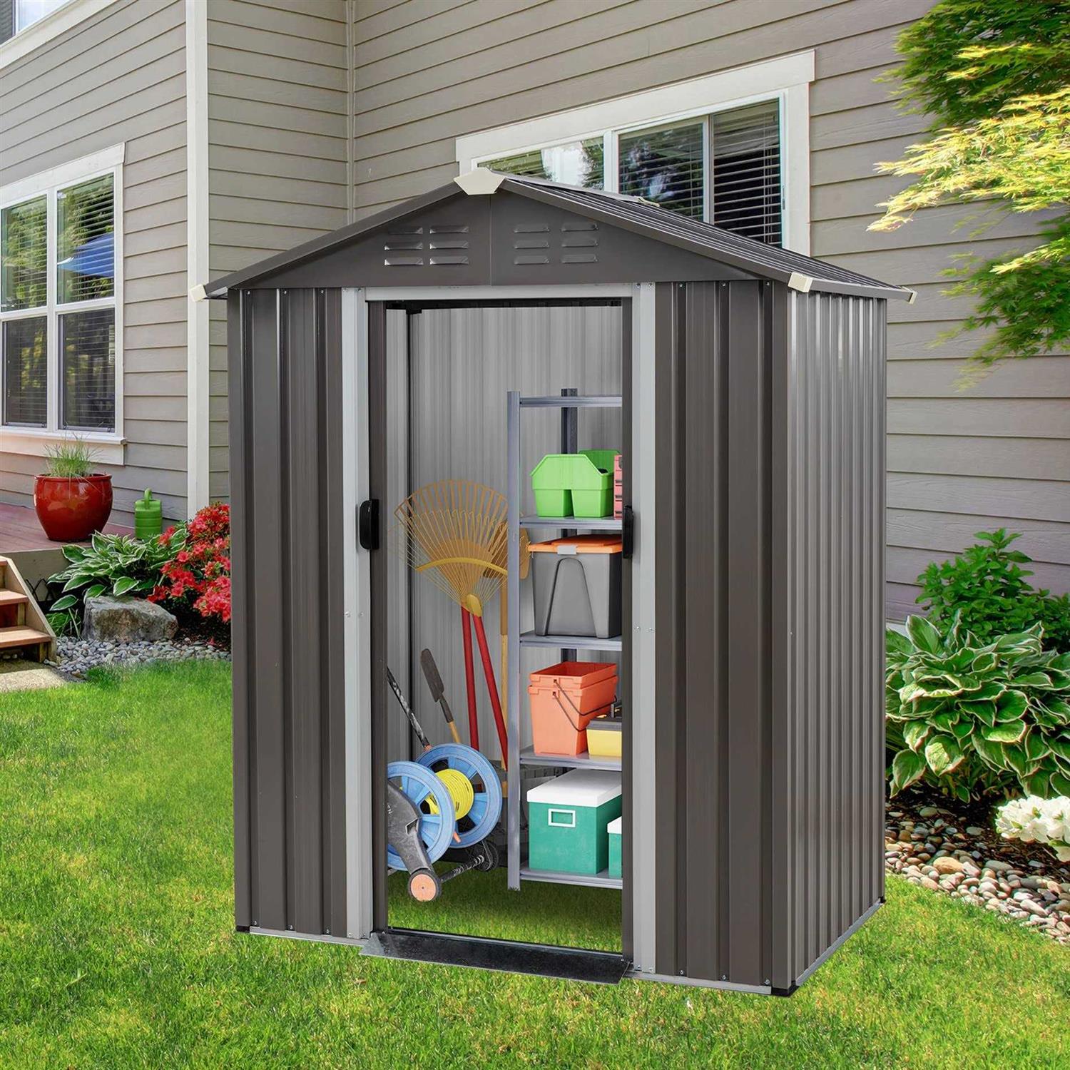 Vongrasig 5x3x6 FT Outdoor Storage Shed