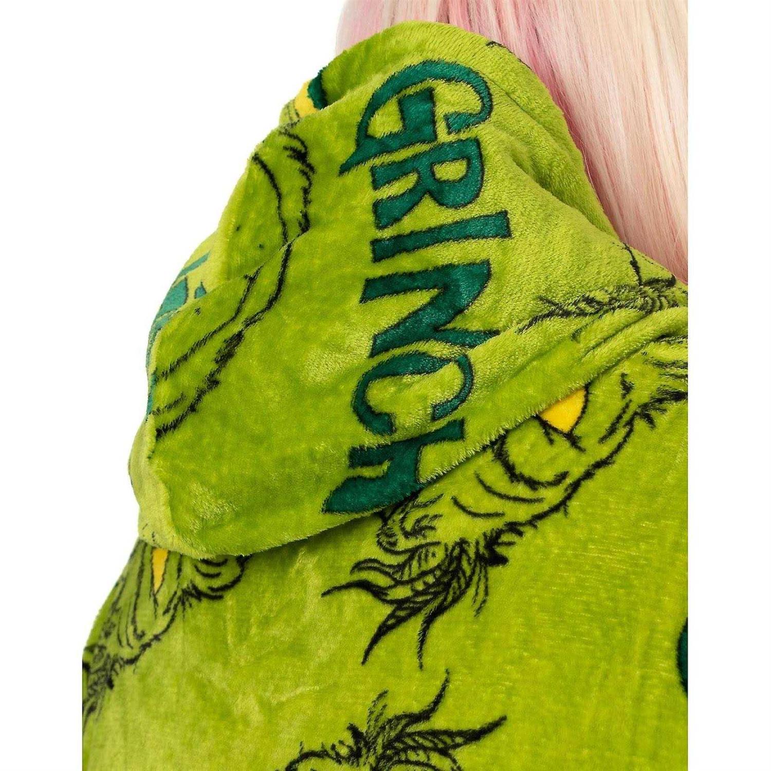 The Grinch Unisex Adult Oversized Hoodie Blanket Green