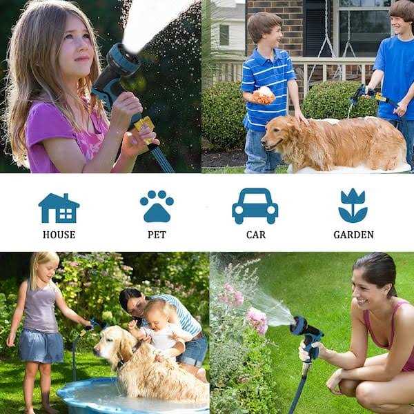 WeGuard 3/4 in. 100 ft. Expandable Garden Hose Flexible Water Hose with 10 Function Nozzle Durable 3750d Water Hose