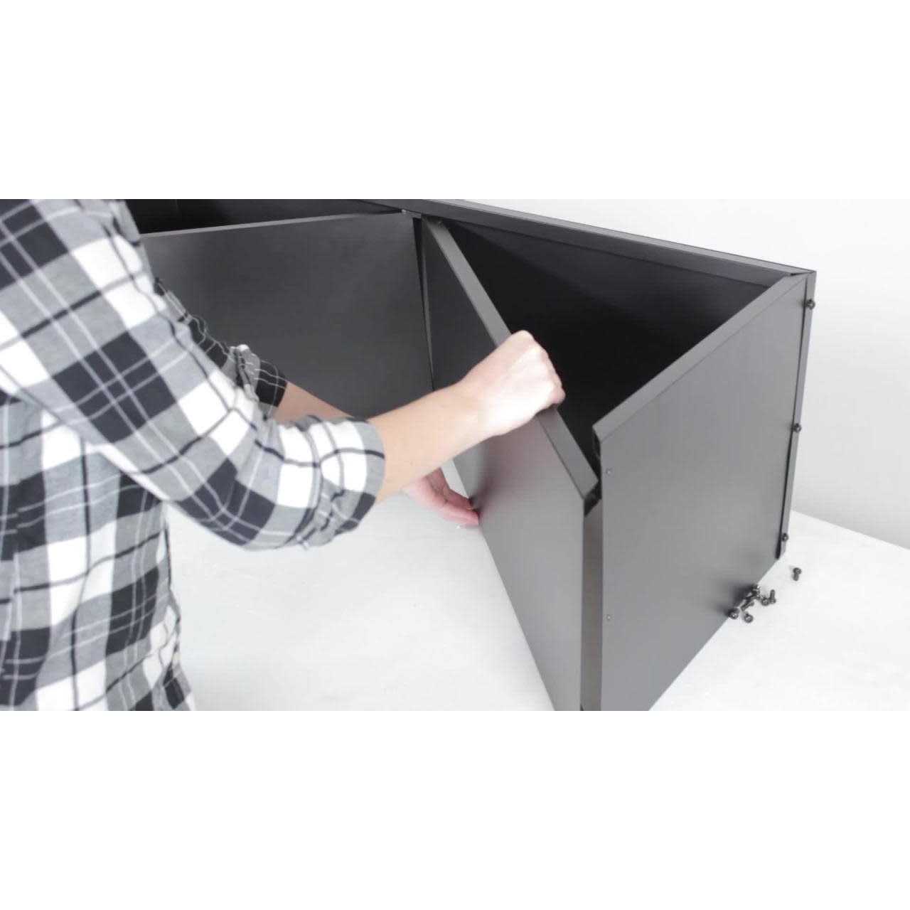 Sunnydaze Triple Triangle Steel Firewood Log Rack