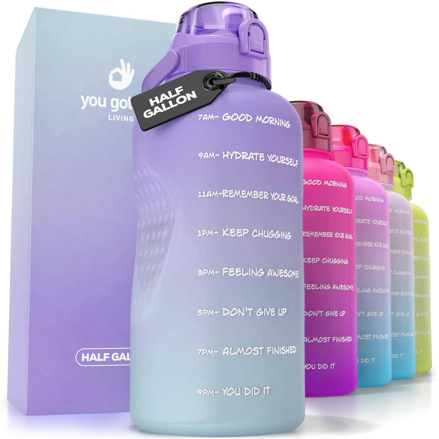 You Got This Living Motivational Water Bottle With Time Marker Gallon Water Bottle With Straw