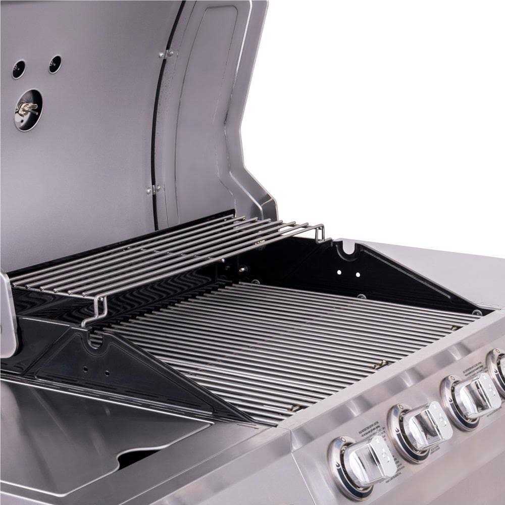 Char-Broil Performance Series Silver 4-Burner Liquid Propane Gas Grill with 1 Side Burner Stainless Steel