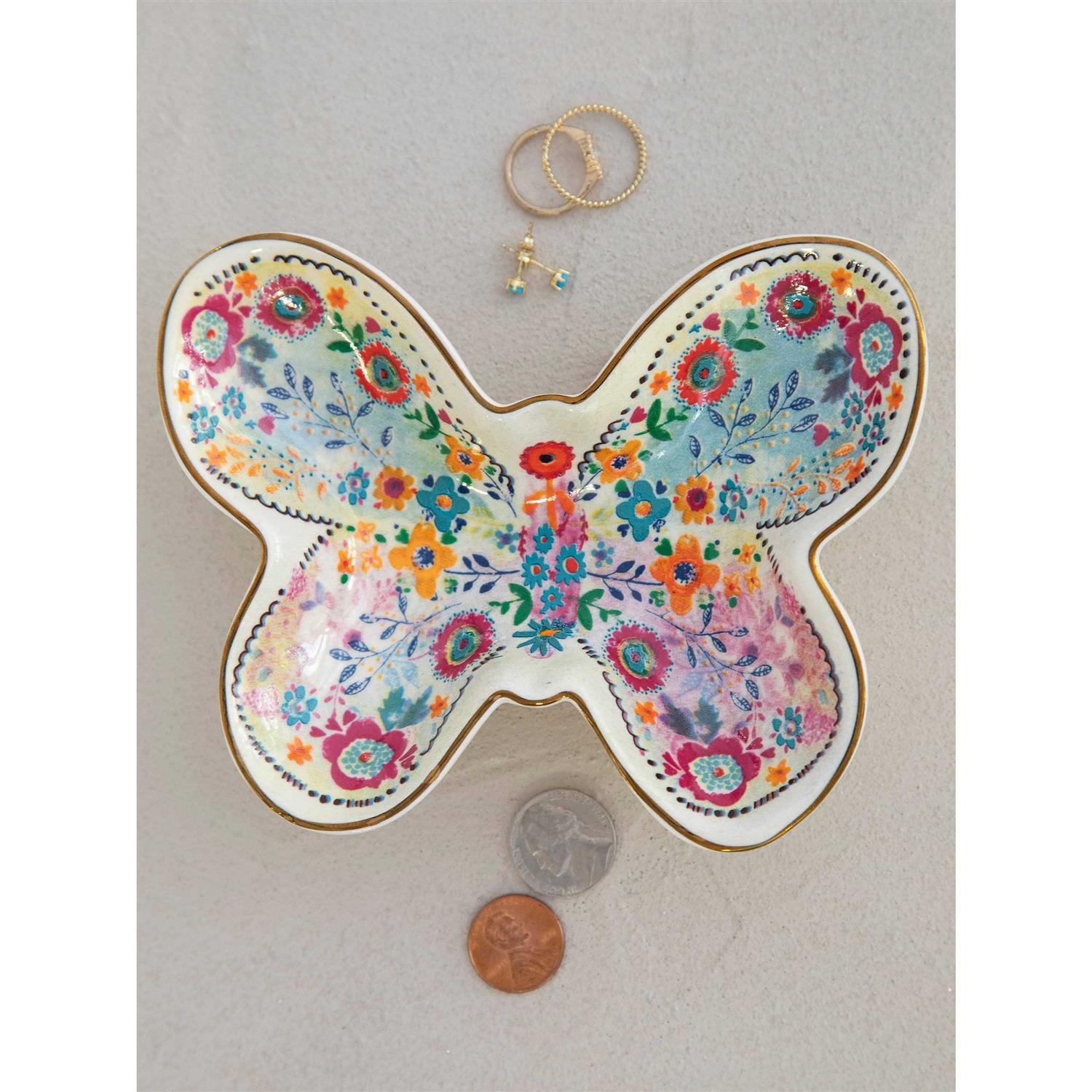 Natural Life Butterfly Trinket Bowl