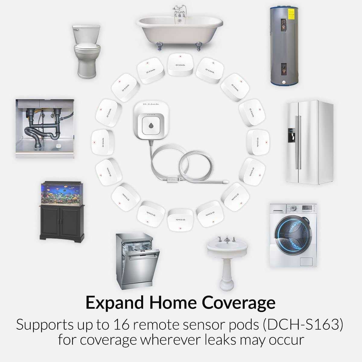 D-Link Wi-Fi Water Leak Sensor and Alarm Starter Kit DCH-S1621KT