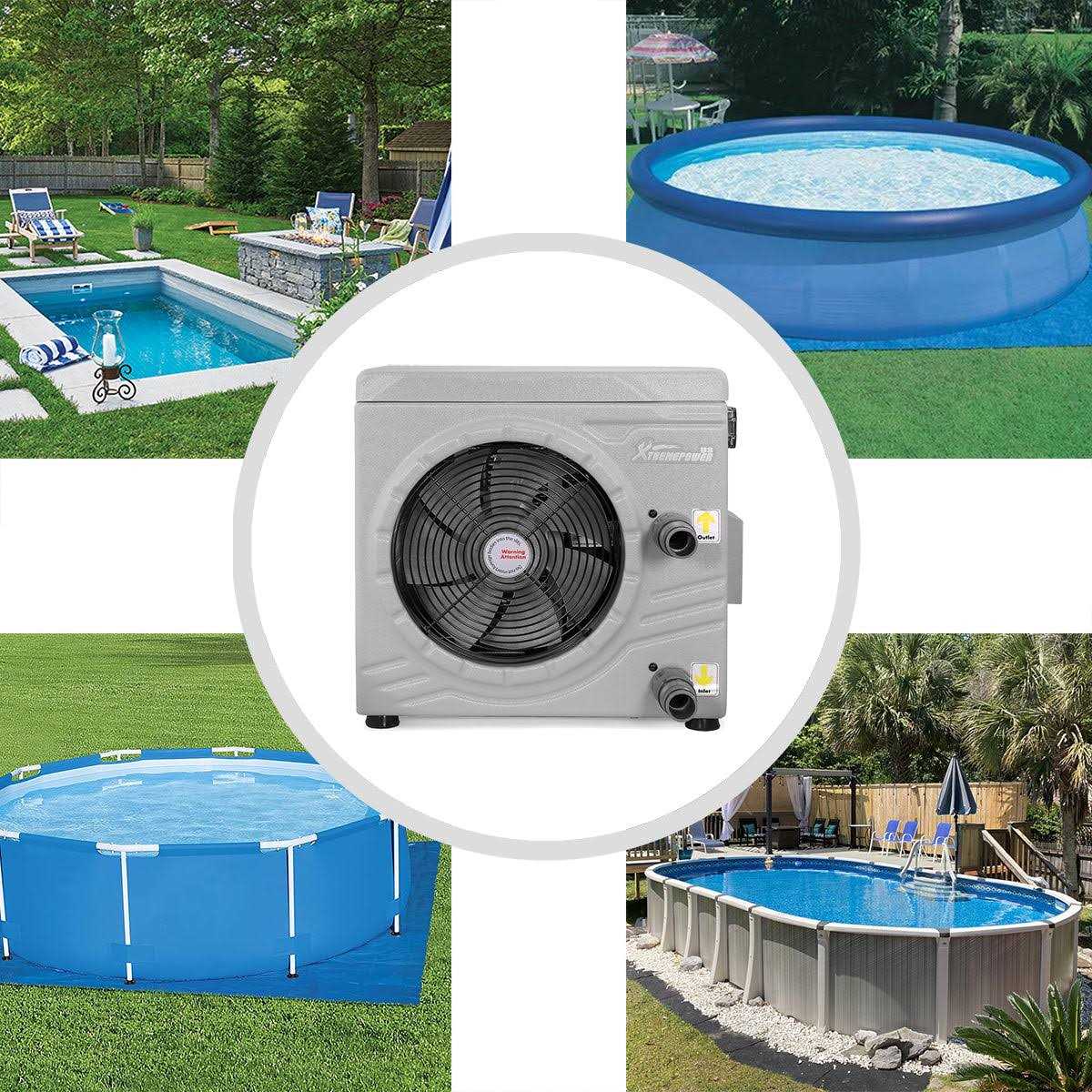 XtremepowerUS Pool Heater for Above Ground Pools Heat Pump,14500BTU/hr