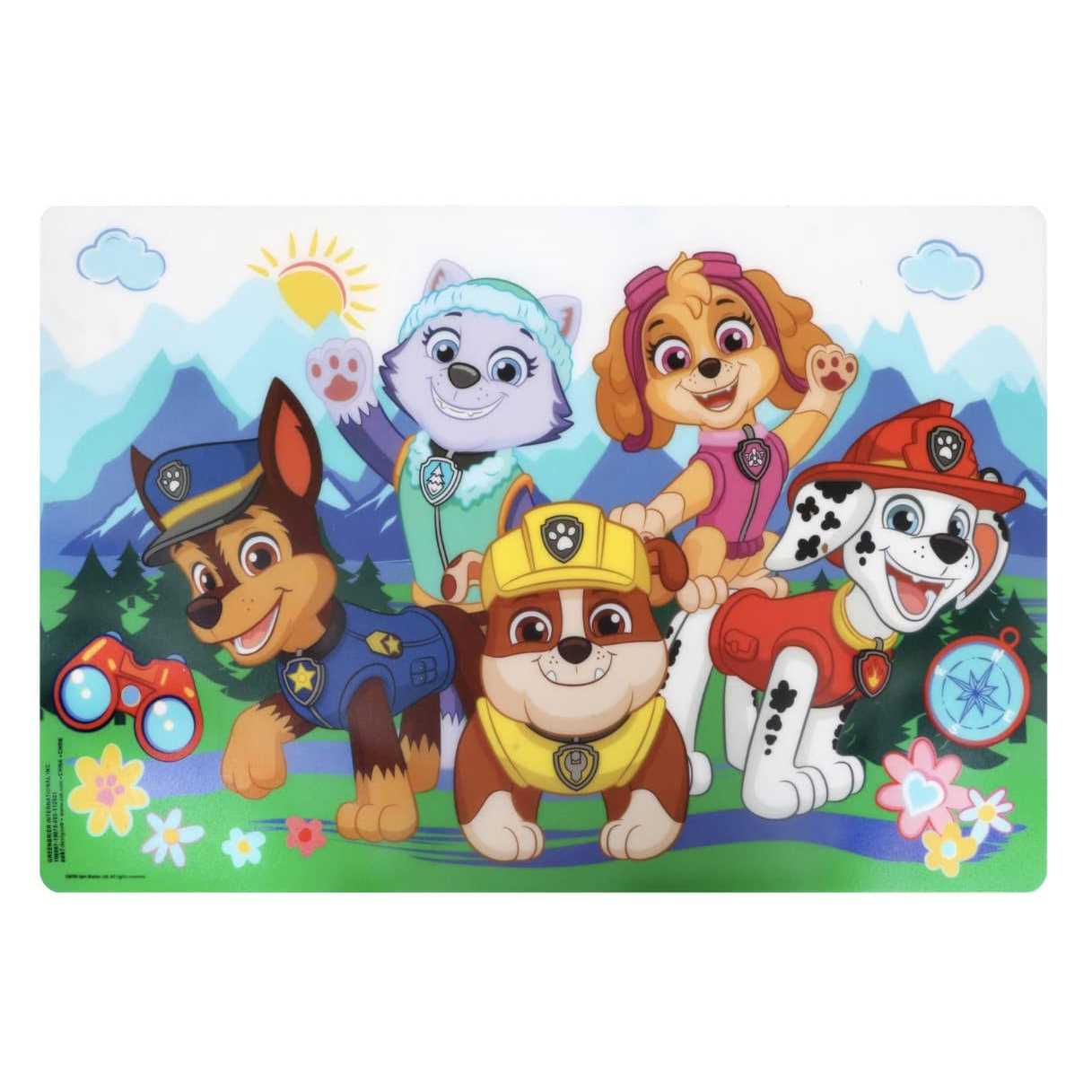 zak! Paw Patrol Everest Skye & Friends Reusable BPA Free Kids’ Placemat