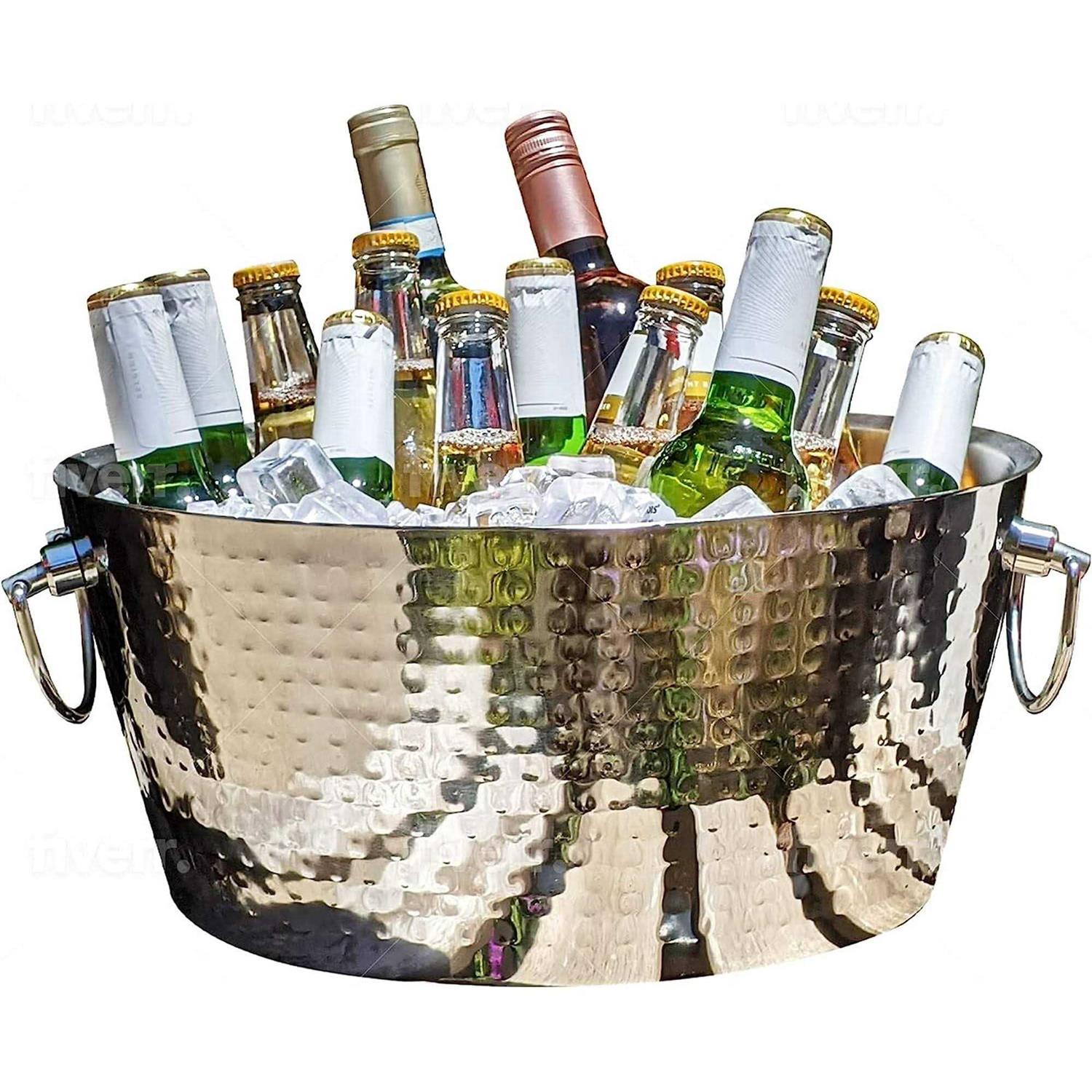 Brekx Stainless-Steel Beverage Tub, Double-Walled Insulated Anchored Bucket