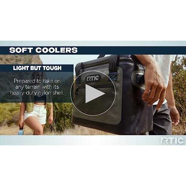 Rtic Can Everyday Cooler, Soft Sided Portable Insulated Cooling for Lunch, Beach, Drink, Beverage, Travel, Camping, Picnic, for Men and Women