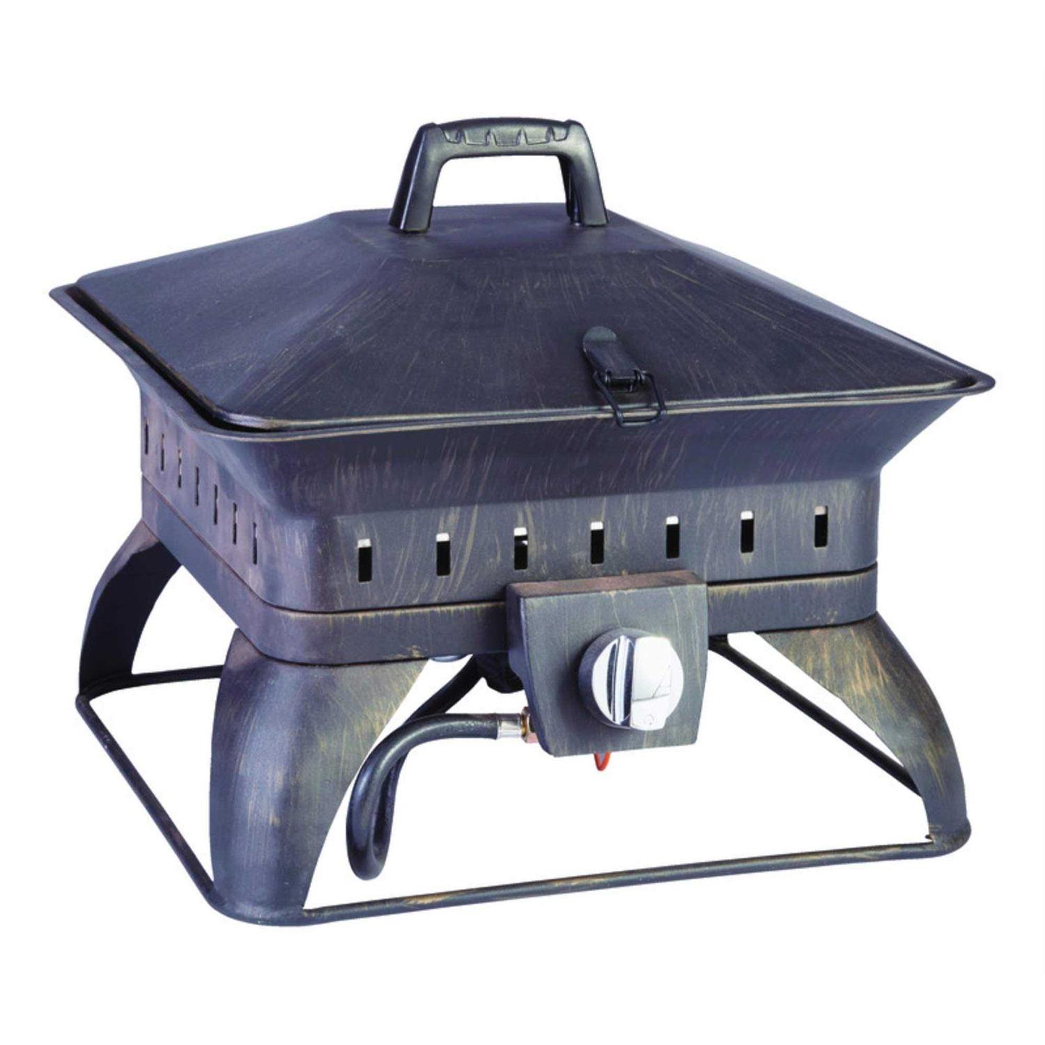 Living Accents Fire Pit Porcelain/Steel Portable Square Propane SRGF11613