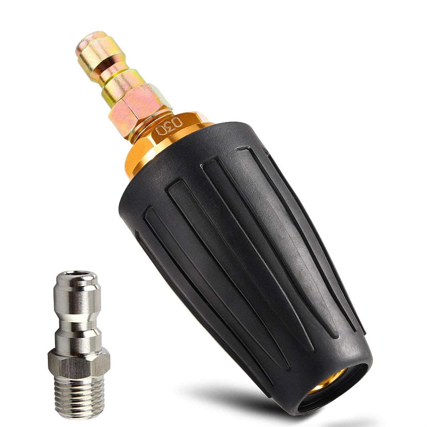 Wevove Pressure Washer Tips Turbo Nozzle Pressure Washer 3000 PSI Max Rotating Pressure Washer Nozzle with 2PCS 1/4&” Quick Connect for Cleaning Brick