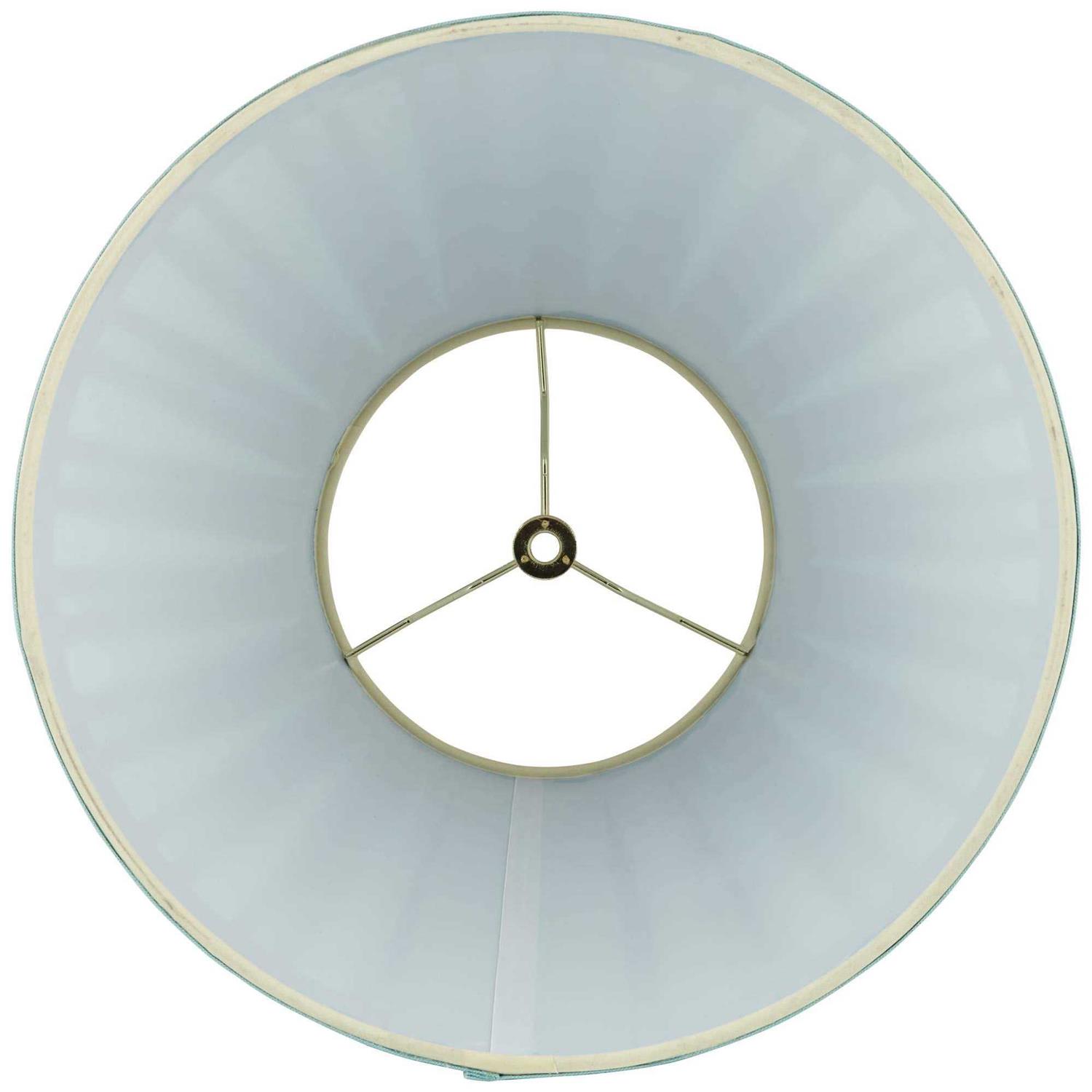 Springcrest Set of 2 Pleated Empire Lamp Shades White Medium 7 inch Top x Bottom x High Spider Harp and Finial Fitting