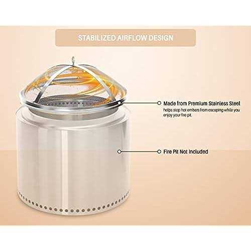 Fire Pit Spark Cover Compatible with The Solo Stove Bonfire Size Fire Pit